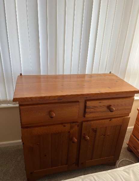 Triple Pine wardrobe and two drawer/cupbards