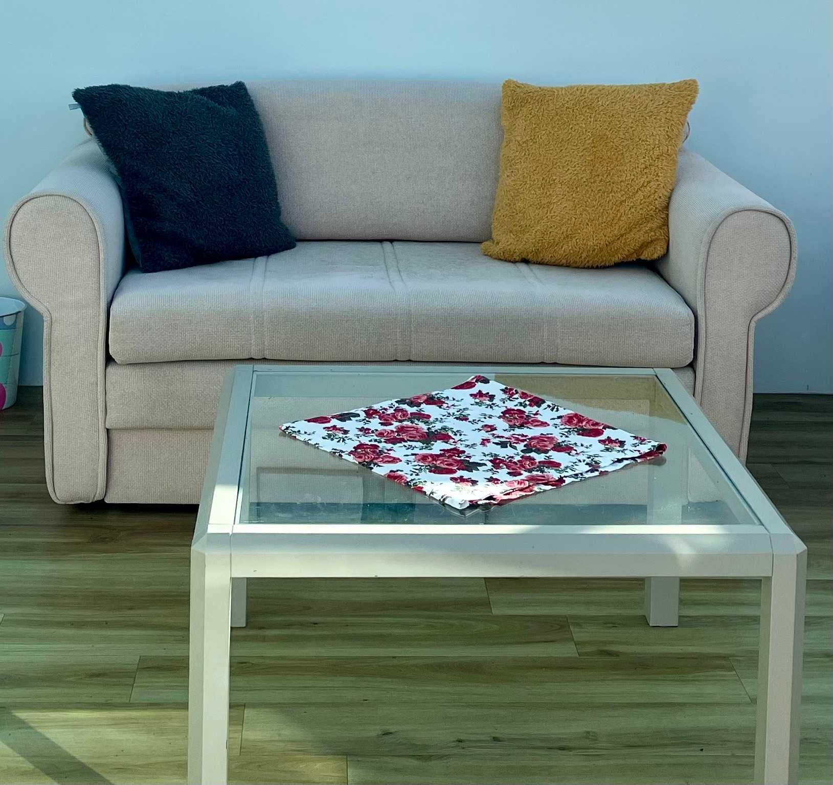 Ikea coffee table with glass top