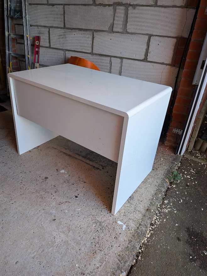 White MDF desk