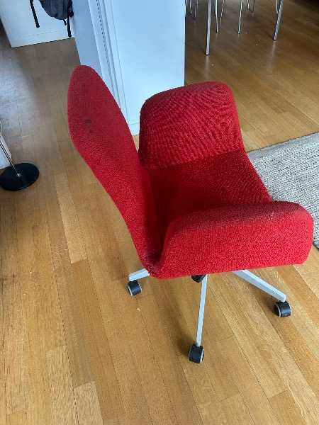 Red Ikea desk chair