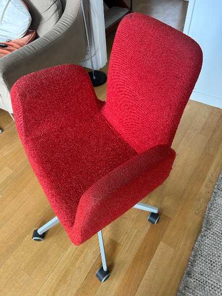 Red Ikea desk chair