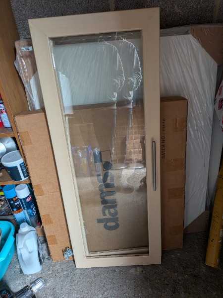Large glass cabinet doors