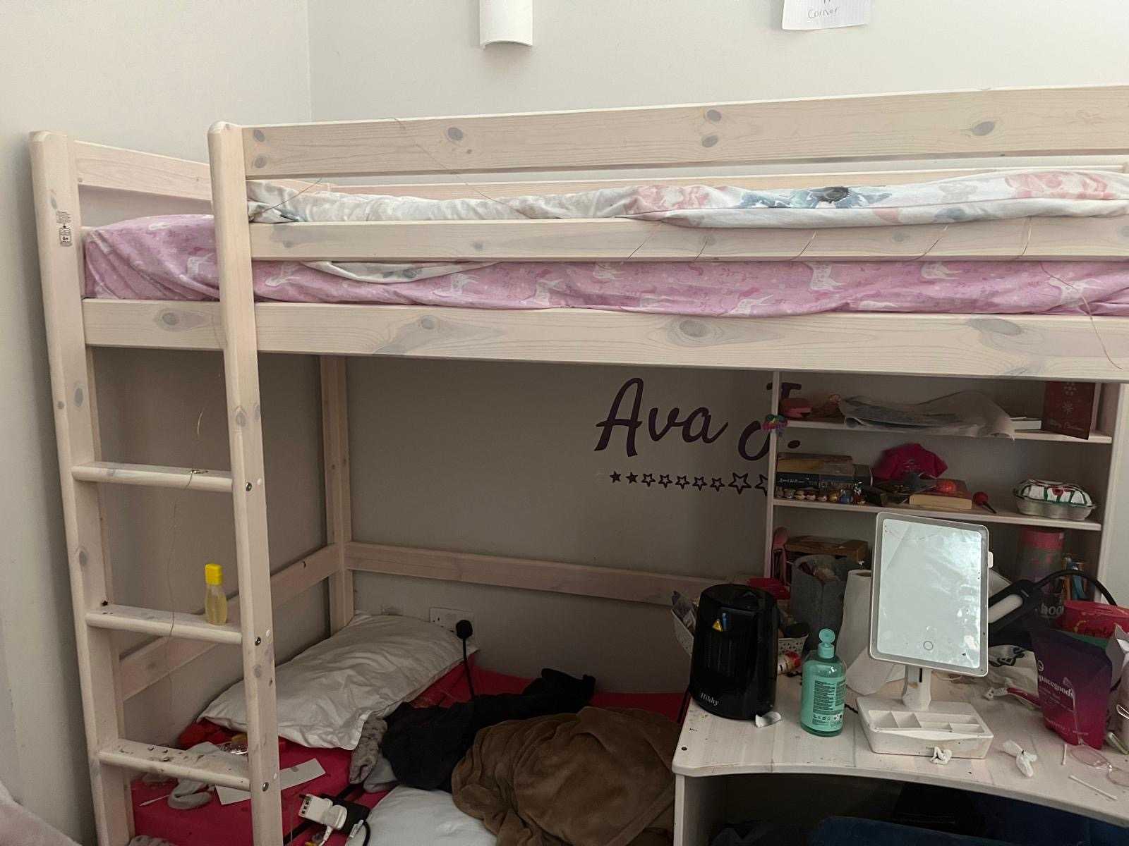 Girls bunk bed frames with trundle