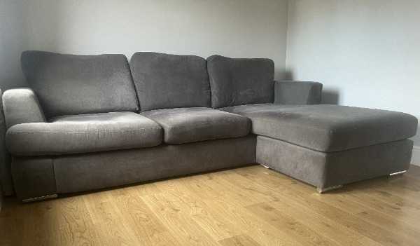 Large Grey Chaise Sofa