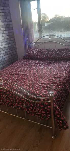 King Size metal bed and mattress