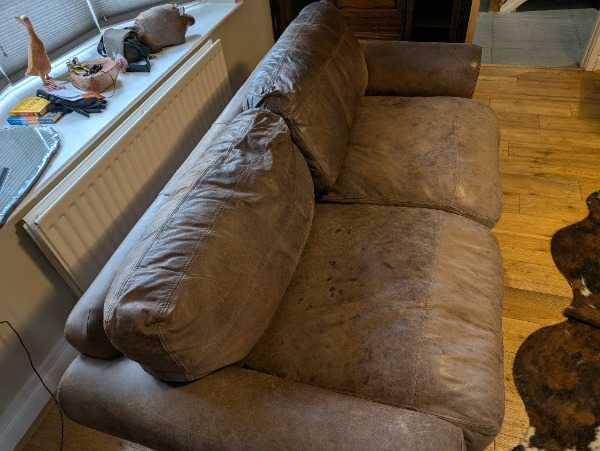 Leather 3 seater sofa