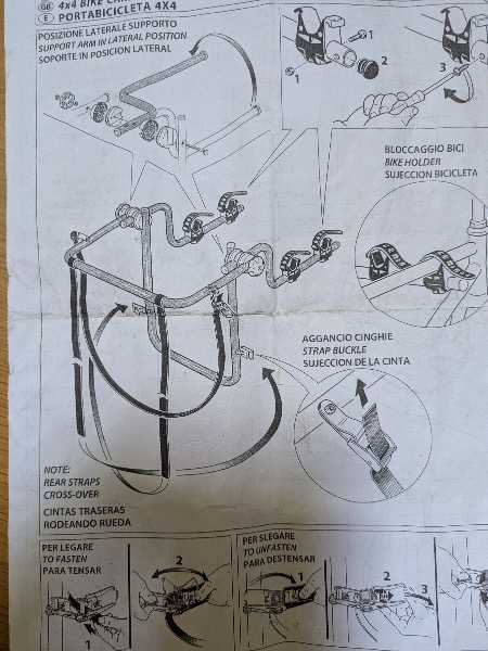 Bike carrier for 4x4 spare wheel