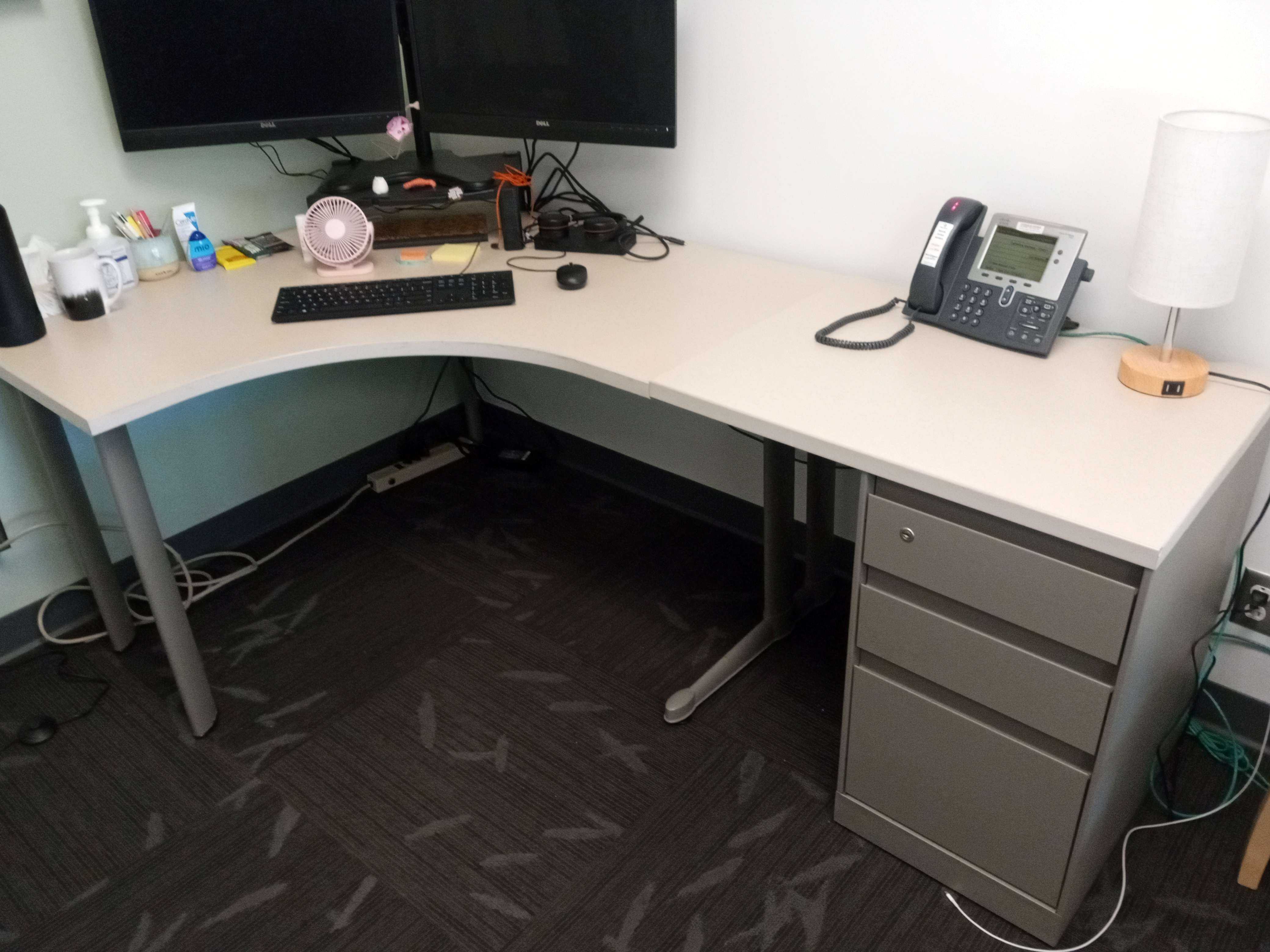 Corner office desk