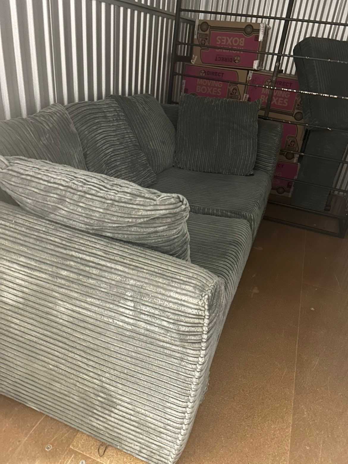 3 seater sofa and footstool
