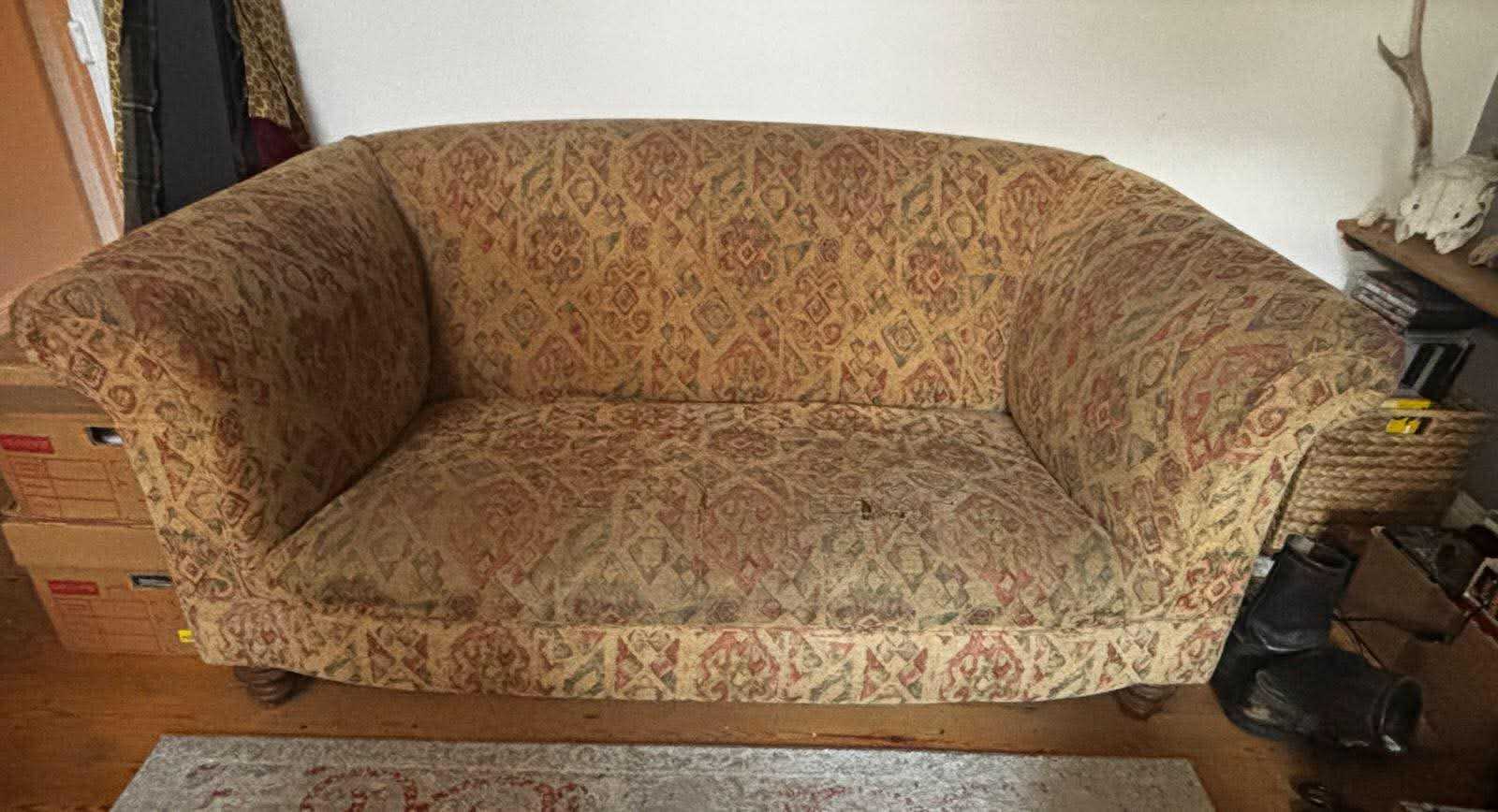 Vintage fabric sofa