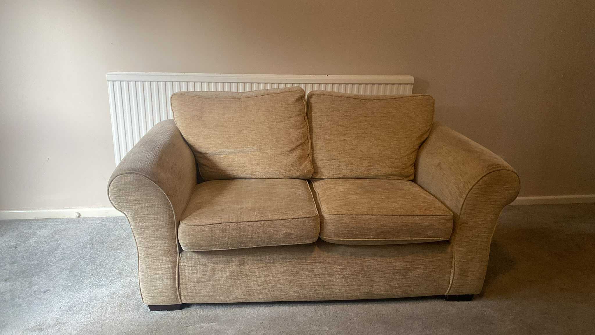 2 seater sofa with foot stool (with internal storage)