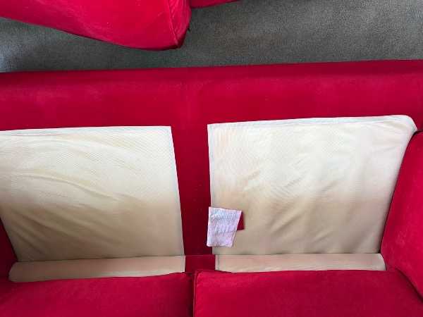 Red Velour Sofa