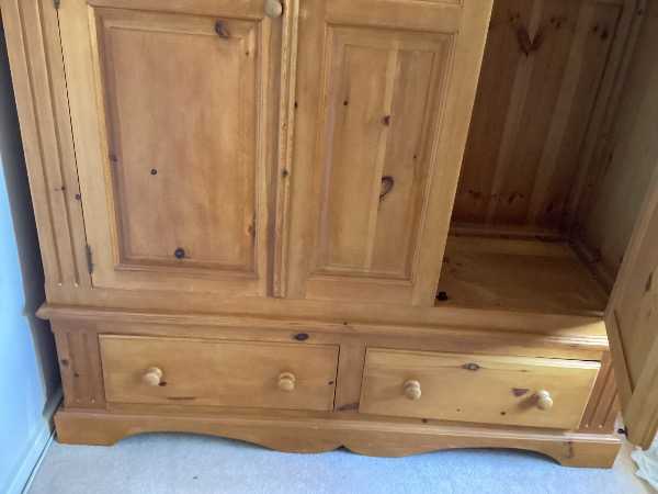 Solid pine wardrobe