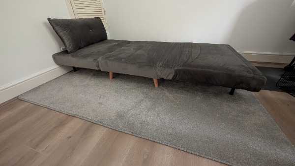 Chair Bed, Light Grey, Barely Used