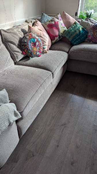 Free grey sofa base cushions & back cushions