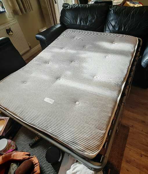 Free 3 seater black leather sofa bed