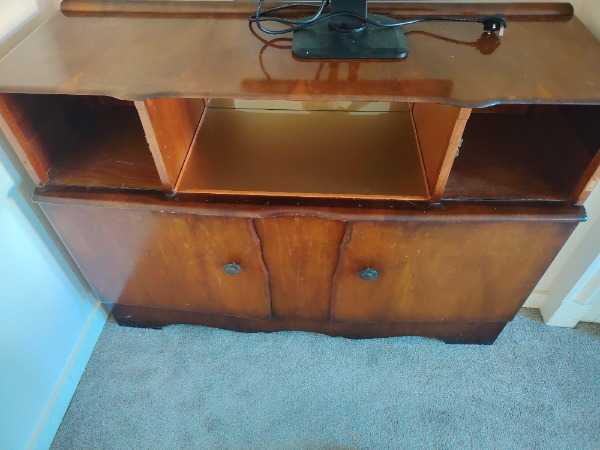 Vintage oak bar cabinet