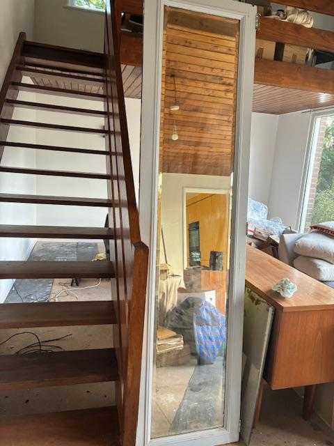 Mirrored wooden cupboard/wardrobe doors - with mirror
