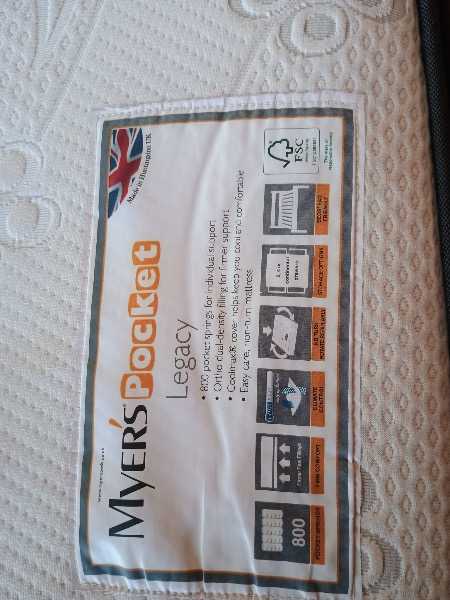 Single bed and headboard