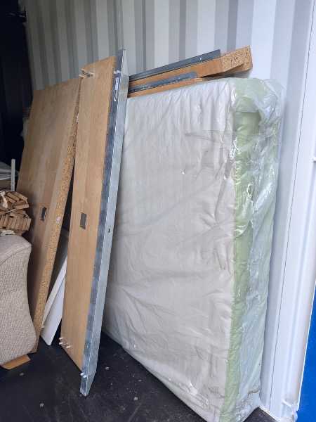 Double bed including mattress and frame