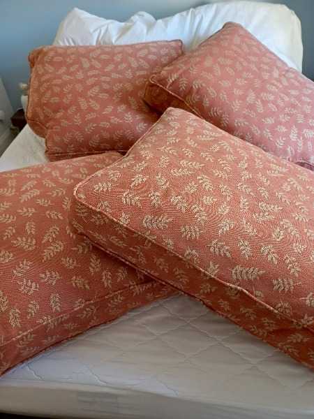 Wesley Barrell feather filled sofa cushions