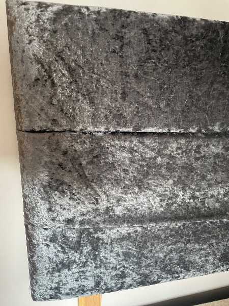 Crushed velvet small double bed