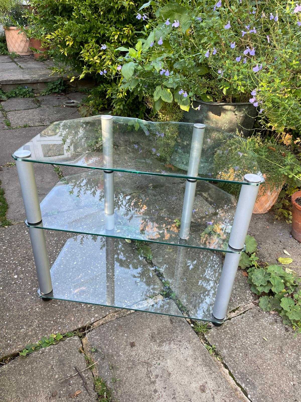 Glass TV stand