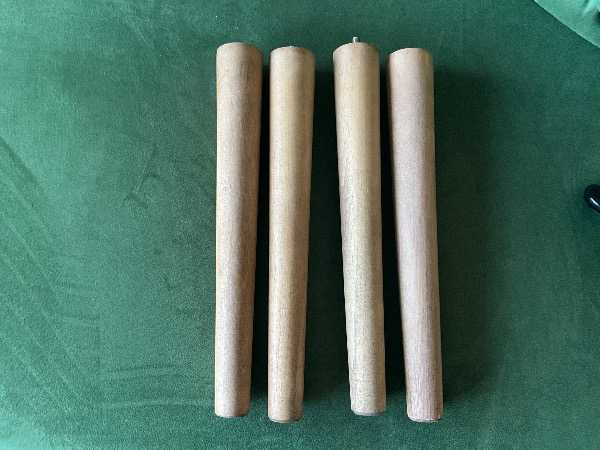 Tapered Furniture Legs, Solid Beech, Set of 4