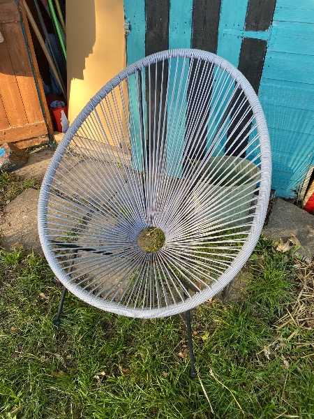 Rattan Light Grey Garden Chair