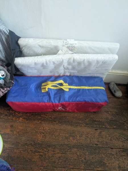 Travel cot and mattress