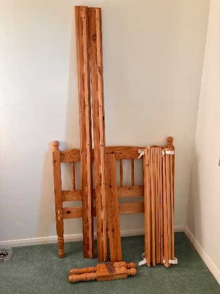 Single bed and mattress