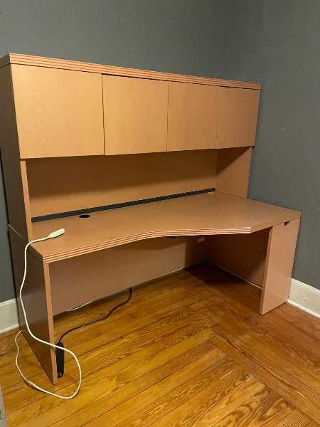 Workstation Desk w/ 4 Storage Cabinets