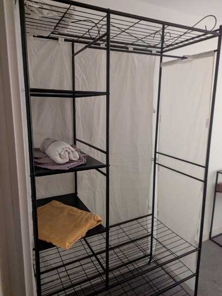 Black industrial wardrobe