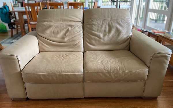 2 seater leather couch
