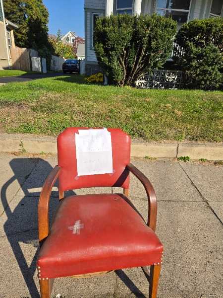 Solid old fashioned chair
